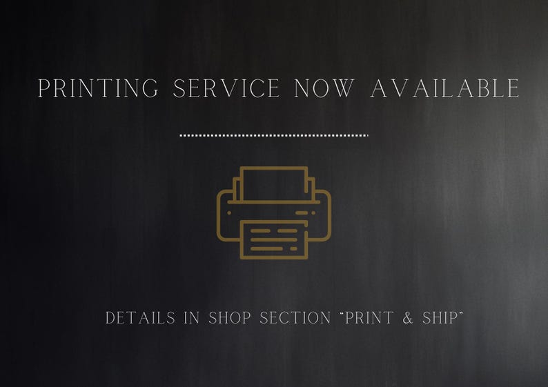 printing service now available, details in shop section Print & ship