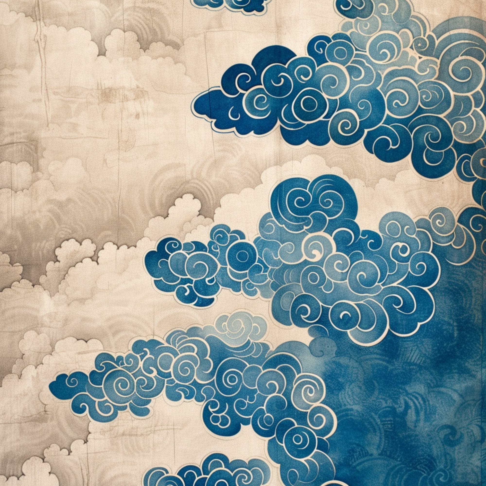 Japanese Cloud Print | Ukiyoe, Zen Wall Art (digital Download) - Etsy