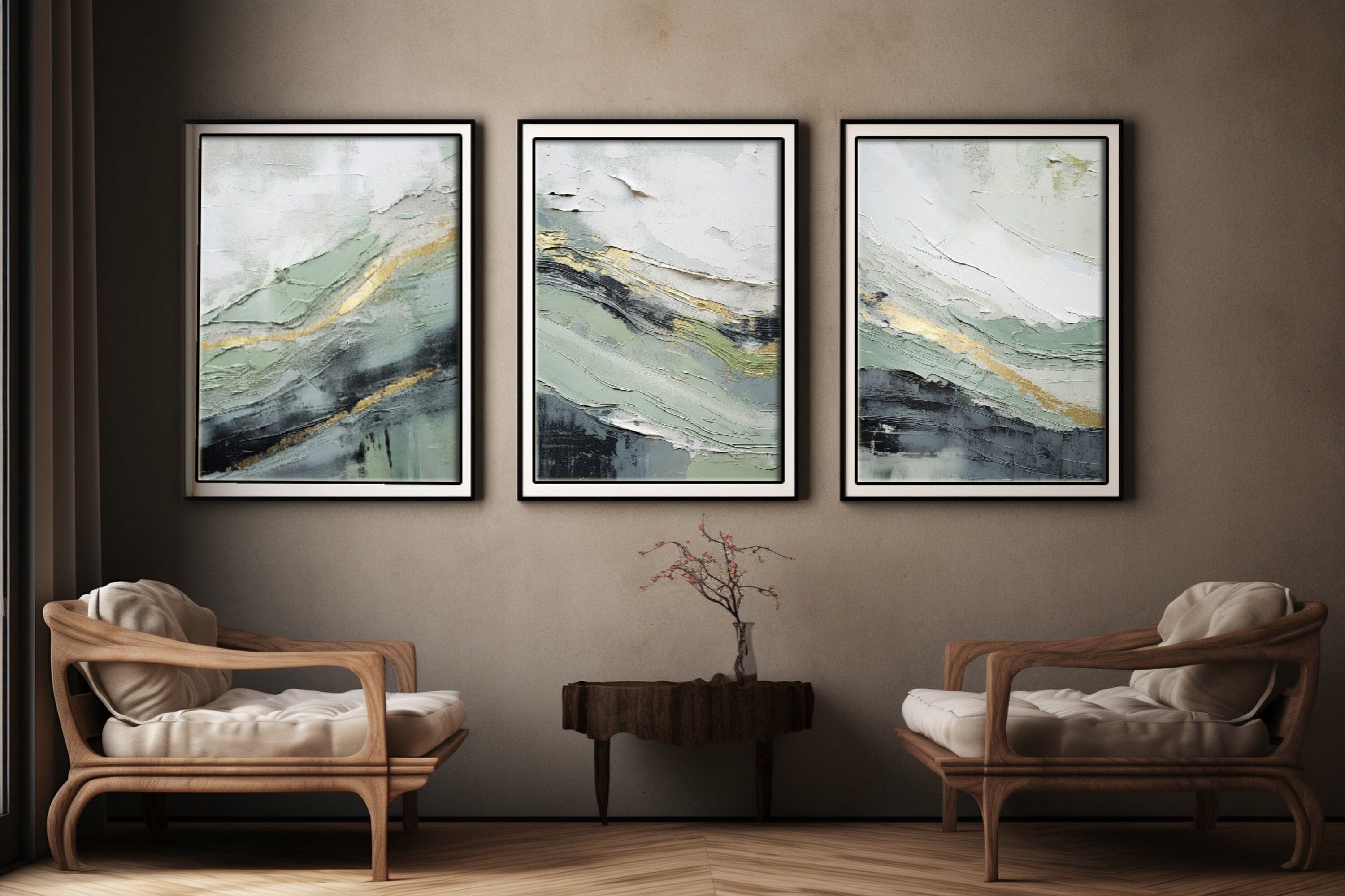 Zen Serenity Wabi Sabi Wall Art, 3 Piece Wall Art, Zen Wall Art ...