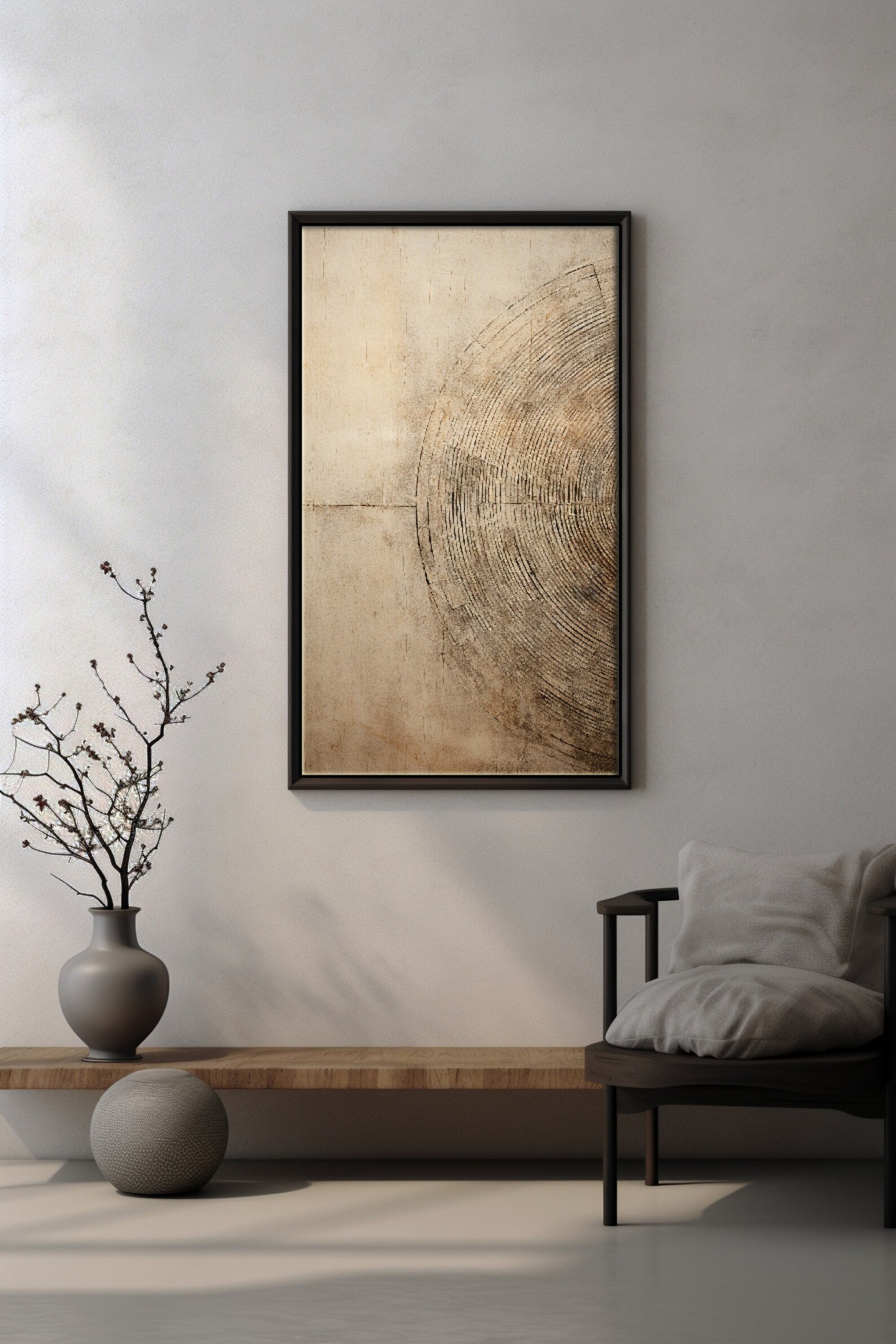 Beige Calm | Wabi Sabi Wall Art, 3 Piece Wall Art Set , Zen Wall Art ...