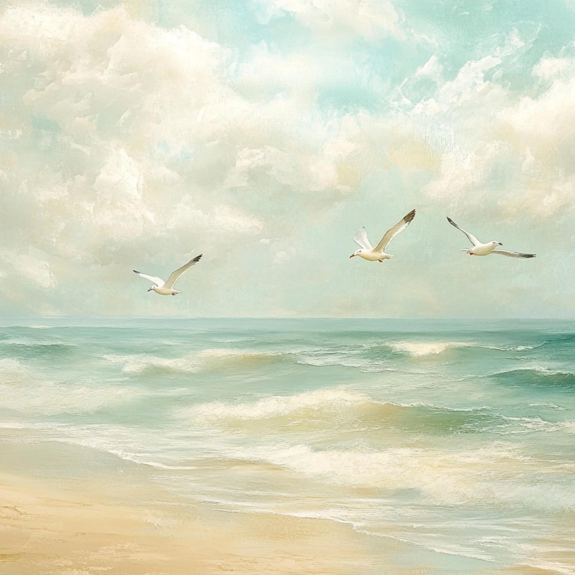 Ocean Breeze | Coastal Wall Art, Oil Landscape Ocean Painting, Zen Wall ...