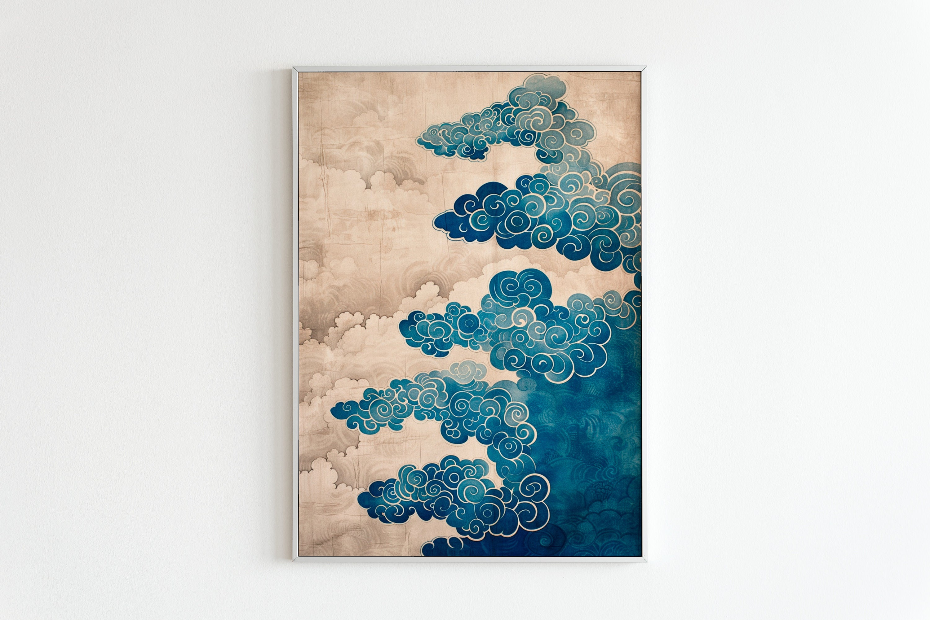 Japanese Cloud Print | Ukiyoe, Zen Wall Art (digital Download) - Etsy
