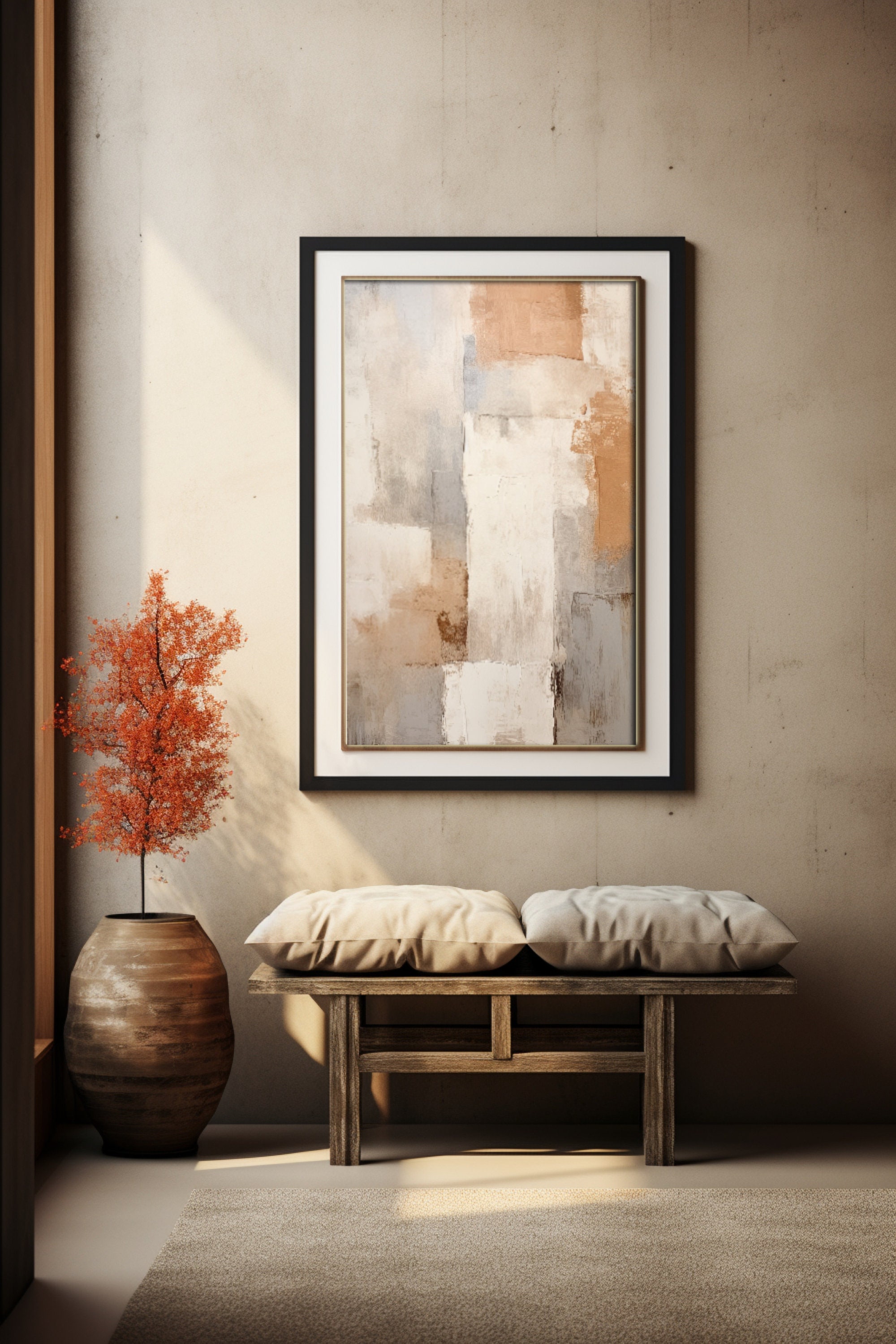 Textured Poster Wabi Sabi Wall Art Japandi Decor Beige - Etsy