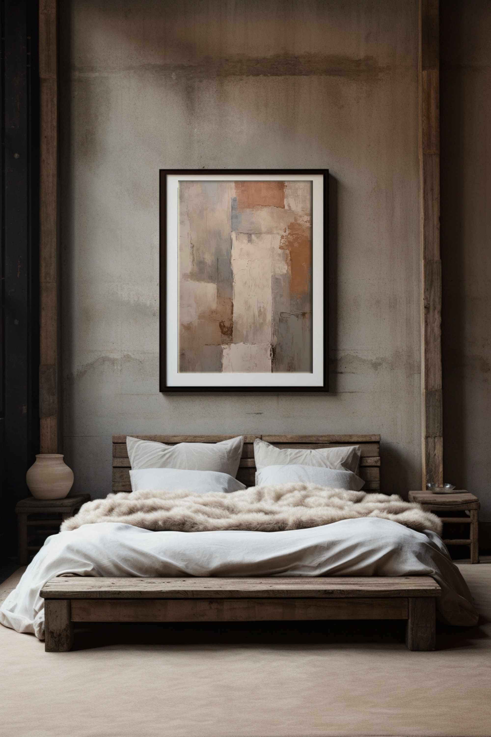 Textured Poster Wabi Sabi Wall Art Japandi Decor Beige - Etsy