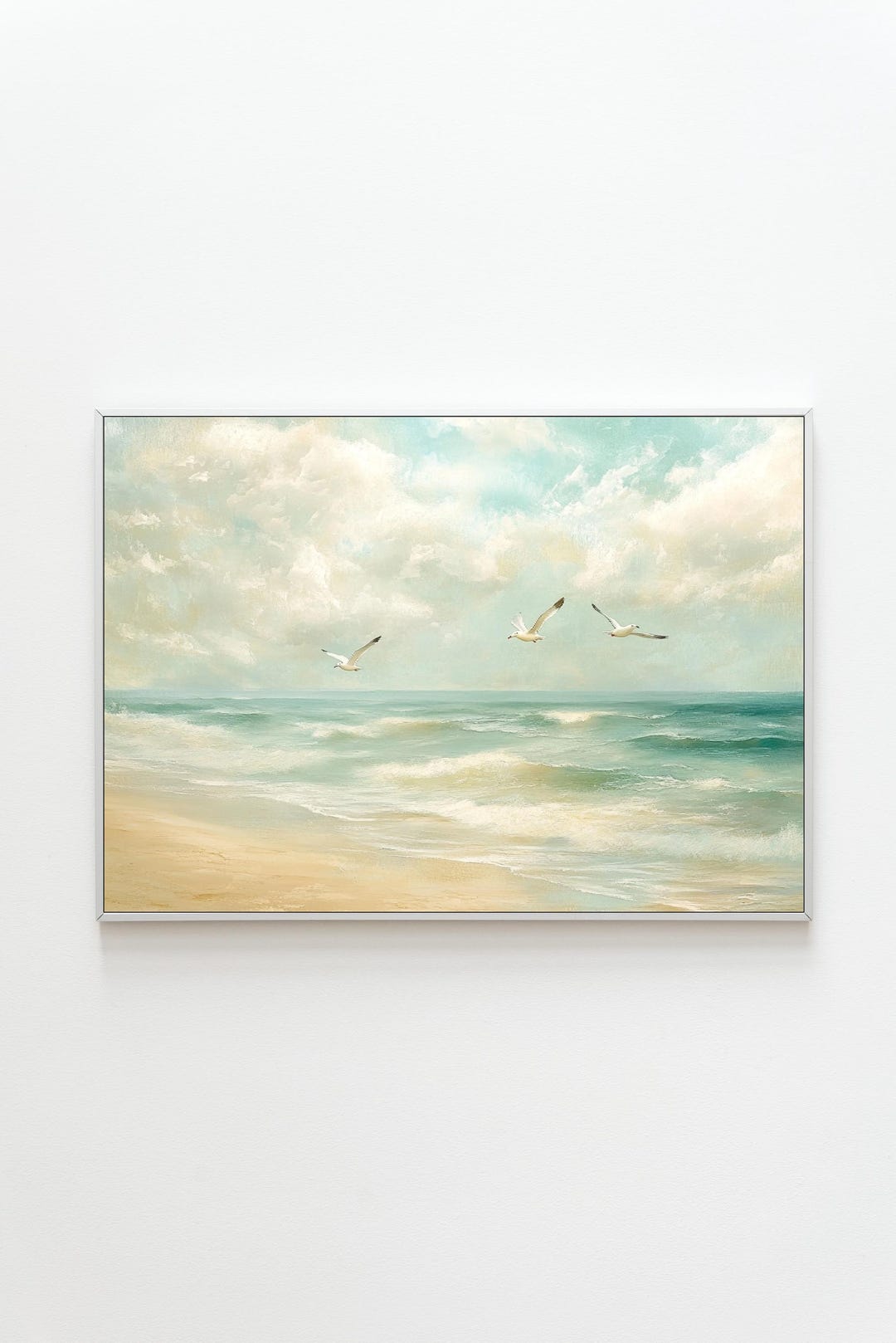Ocean Breeze | Coastal Wall Art, Oil Landscape Ocean Painting, Zen Wall ... - Ocean Breeze Wall Decor