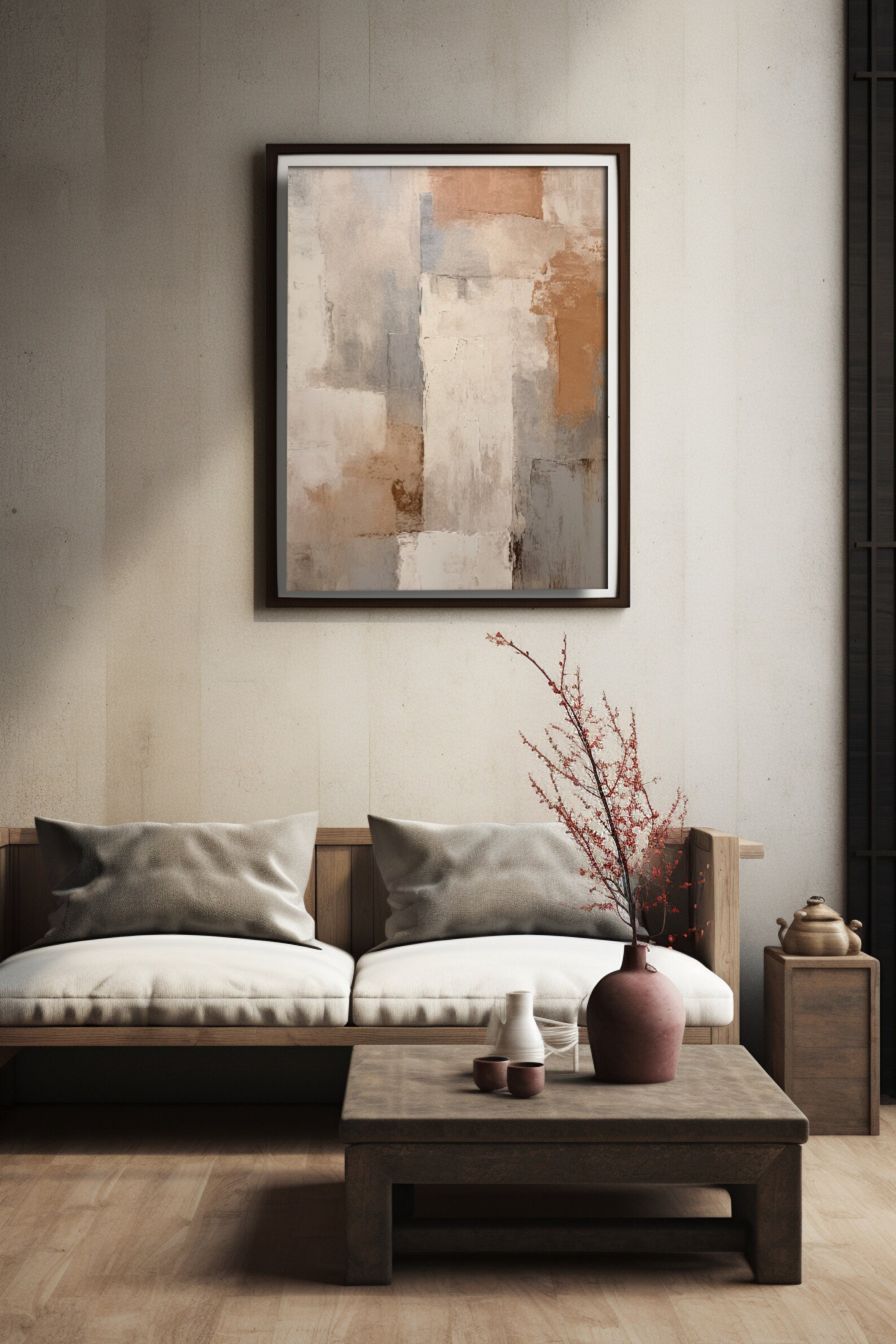 Textured Poster Wabi Sabi Wall Art Japandi Decor Beige - Etsy