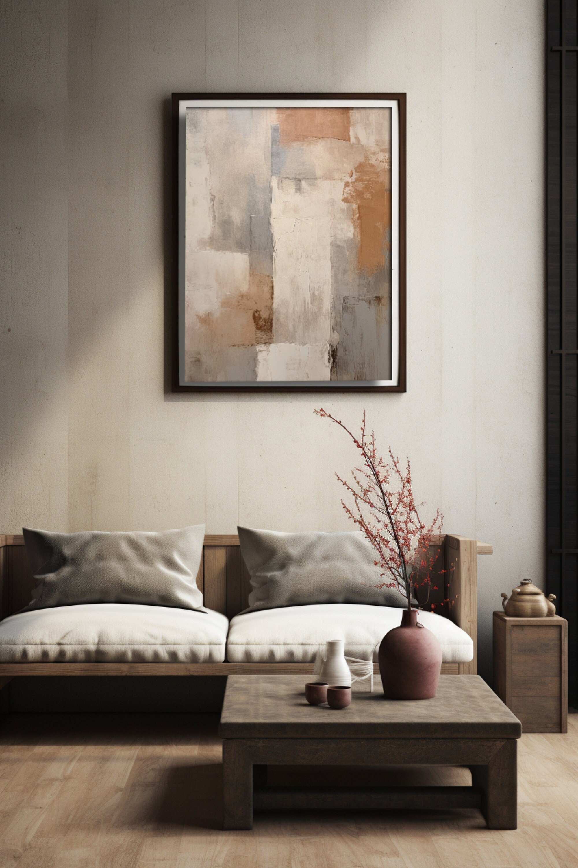 Textured Poster Wabi Sabi Wall Art Japandi Decor Beige - Etsy