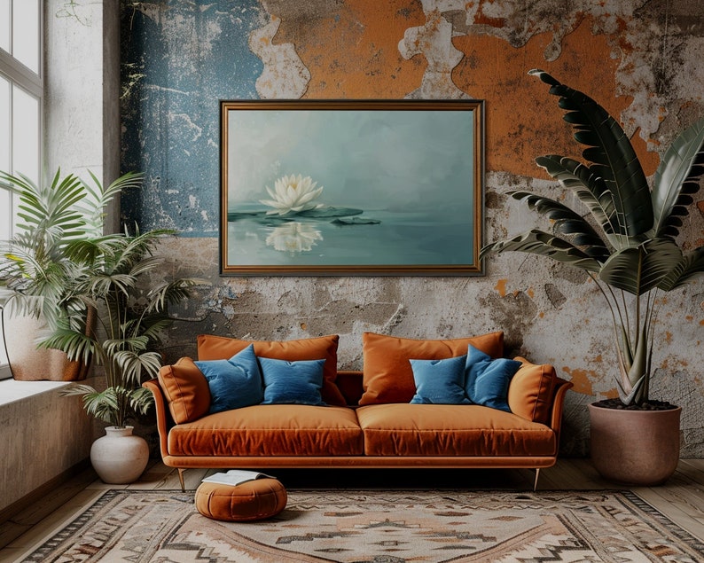 This nature wall art seamlessly integrates with Japandi decor, making it an ideal addition to any room seeking a blend of Asian home decor and Scandinavian decor.