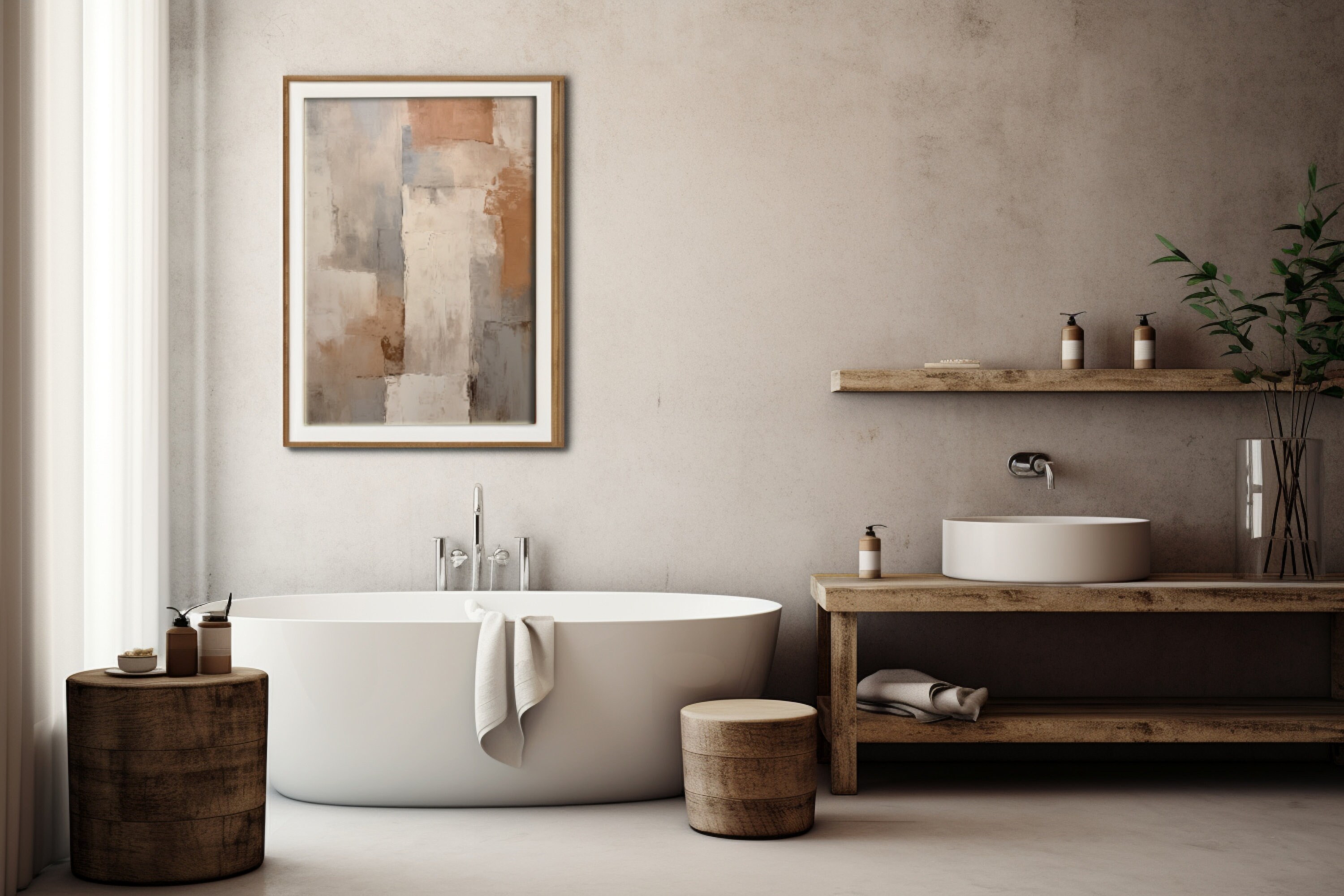 Textured Poster Wabi Sabi Wall Art Japandi Decor Beige - Etsy