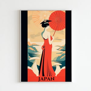 Japan | Japan Home Decor, Japanese Woman Print, Asian Art Print, Above Bed Art, Woman Poster, Japanese Wall Art