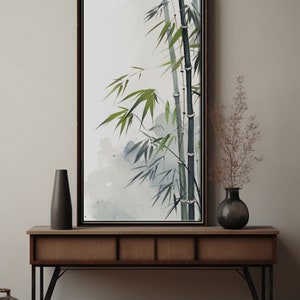 Bamboo Wall Art | Set of 2 Zen Wall Art, Japandi Decor, Minimalist ...