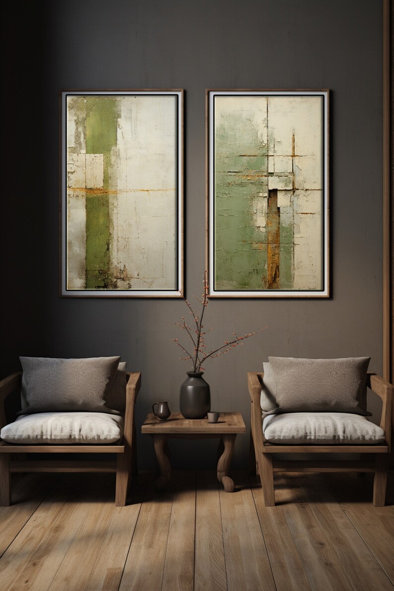 Wabi Sabi Wall Art Set | Beige Textured Japandi Decor (digital Download ...