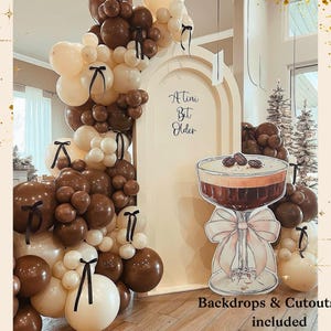 Kit de guirnalda de globos con temática de lujo "Un poco más viejo" para hacer uno mismo, para café, cóctel, cumpleaños, espresso, martini, velada, decoración con globos de látex de alta calidad