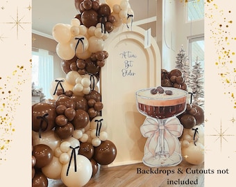 DIY Lux &quot;A tini bit older&quot; theme Balloon Arch Garland Kit Coffee Cocktail Birthday Espresso Martini Soiree High Quality Latex Balloon Decor