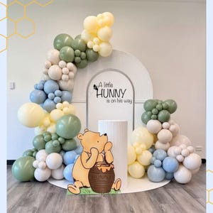 Kit clásico de arco de guirnalda de globos de osito Winnie the Pooh, globos retro pastel de alta calidad, decoración para baby shower, fiesta de cumpleaños y género.