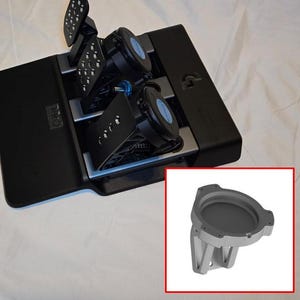 Logitech Pro Pedals - Adapter Brackets for Dayton TT25 Puck Transducers