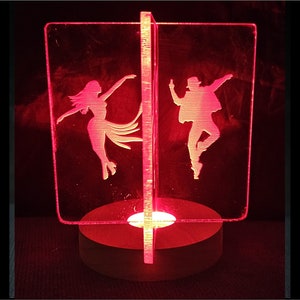 Elegant Dance | Night Light | Engrave your text