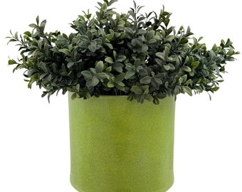 Lime Green Crackle Orchid Pot