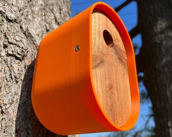 Modern Orange Birdhouse