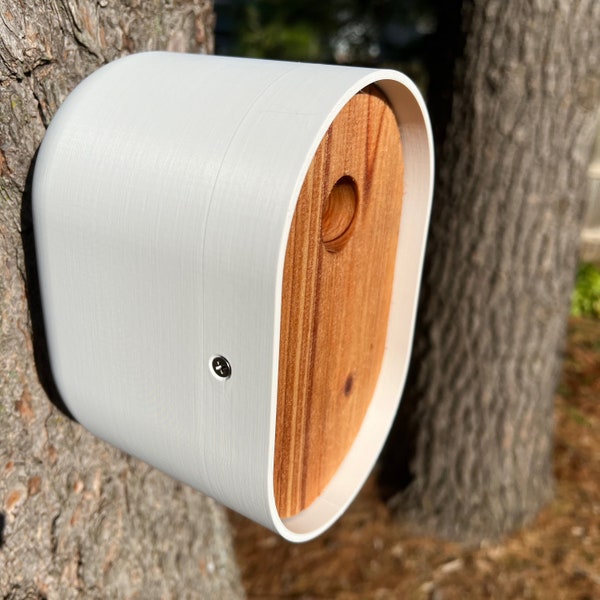 Modern White Birdhouse