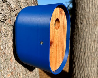 Modern Blue Birdhouse