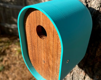 Modern Teal Birdhouse