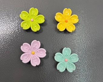 Kleurrijke bloem koelkastmagneet sterke 3D glanzende set schattig groot formaat huisdecoratie koelkast bloemen regenboog natuur handgemaakte cadeau-ideeën 2 inch