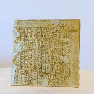Mesopotamian Cuneiform Wall Plaque - Sumerian Tablet Replica - Ancient Writing Relief- Historical Desk or Wall Decor - Museum-Style Artifact