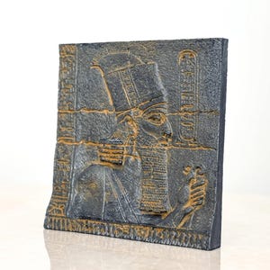 Sumerische Anunnaki Relief-Plakette, Antike Mesopotamische Gott Skulptur, Handgefertigte Historische Sumerische Dekoration