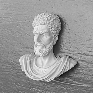 Marcus Aurelius Wandbüste, griechische römische Wandkunst, antike römische Kaiserskulptur, historische Figur Wandkunst, Büste Wandbehang
