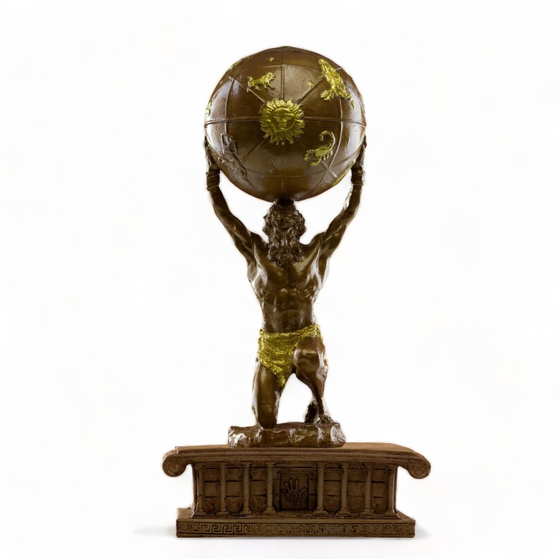 Greek God Atlas Statue, Greek Mythology Titan Atlas Sculpture, Ancient