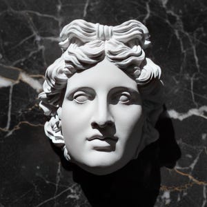 Busto da parete di Apollo, scultura da parete del dio greco, busto di Apollo, decorazione del dio greco, arte murale greca antica