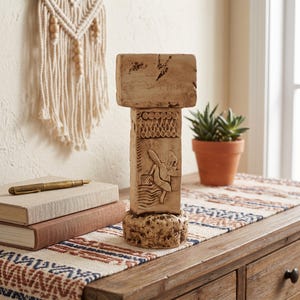 Réplique Pilier T Göbekli Tepe 23cm, Sculpture Néolithique en Pierre, Artéfact d’Anatolie Ancienne • Décor Qualité Musée, Cadeau Archéologie