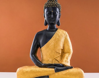 Buddha Statue for Serene Decor - Peaceful Meditation Figurine, Ideal Zen Home & Office Accent, Unique Spiritual Gift, Handcrafted 13''