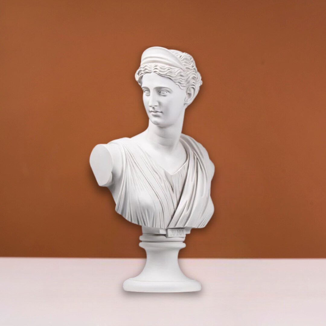 Diana Artemis Bust, Greek Roman Goddess of the Hunt, Ancient Roman ...