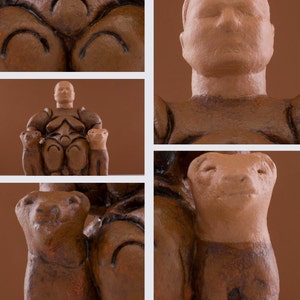 The replica of Çatalhöyük Cybele figure from the Neolithic period, with its chubby features and large breast details symbolizing fertility and abundance