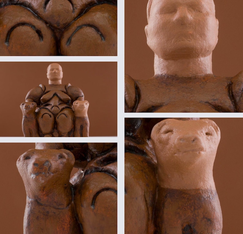 The replica of Çatalhöyük Cybele figure from the Neolithic period, with its chubby features and large breast details symbolizing fertility and abundance