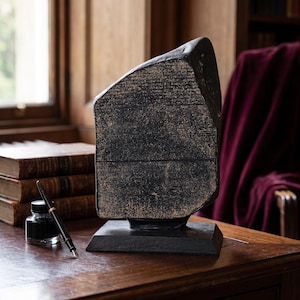 Réplica Piedra de Rosetta – Tableta Egipcia Antigua, Jeroglíficos, Artefacto Museo Británico, Decoración Arqueológica