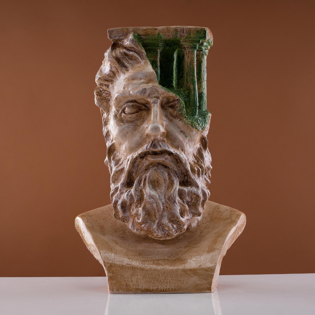 Large Zeus Bust Statue, Zeus Garden Bust , Greek Mythology Bust Statue
