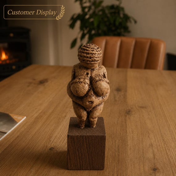 Venus of Willendorf Statue, Prehistoric Fertility Goddess Replica, Ancient Mother Idol Sculpture, Decor by ArkeoArt