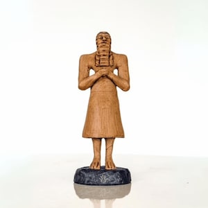 Temple Presence in Trance – Sumerian Votive Figurine - 22 cm | Sacred Watcher of the Ancient Temple | Spiritual Replica by ArkeoArt