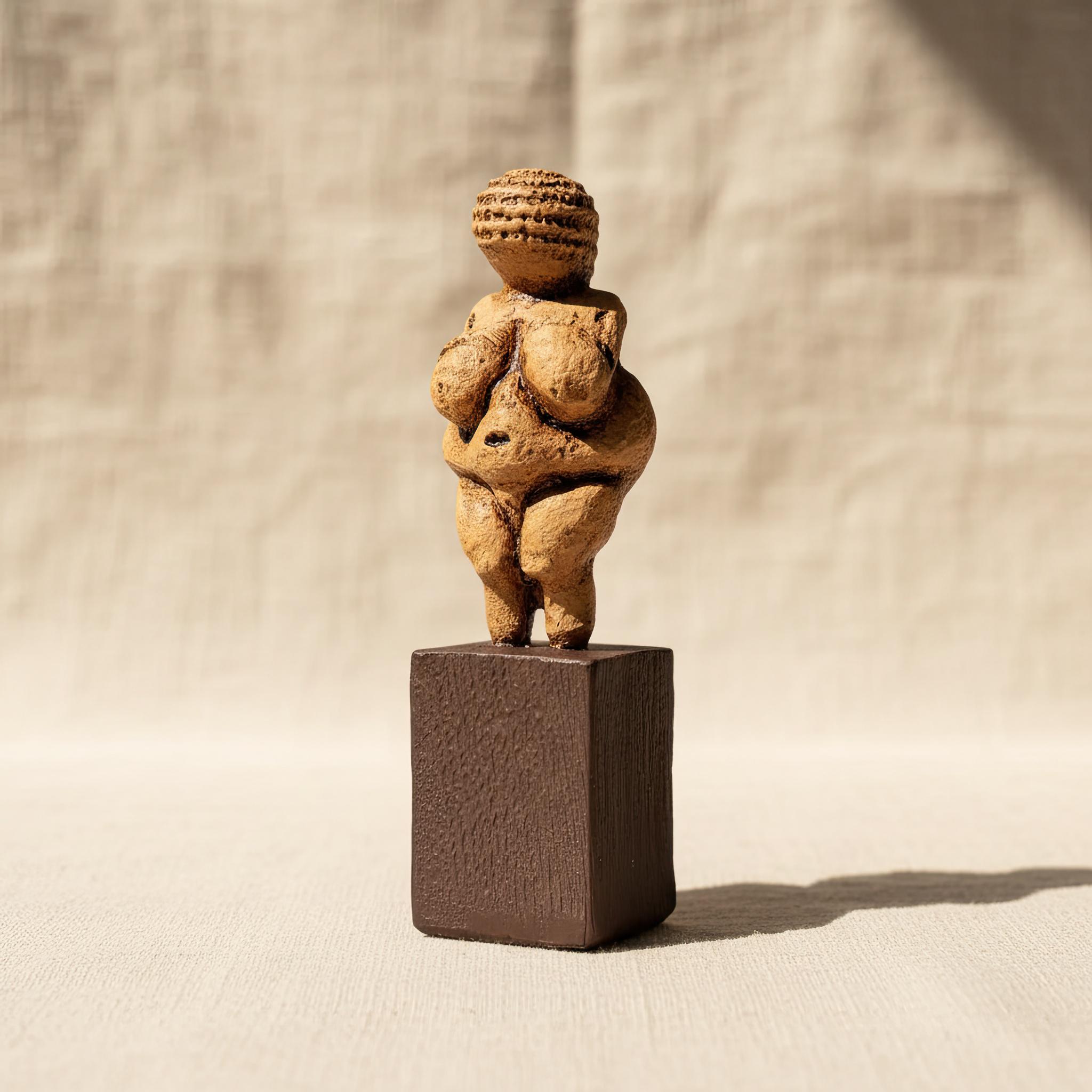 Venus of Willendorf Statue, Prehistoric Fertility Goddess Replica