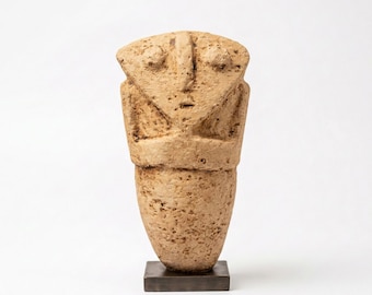 Anthropomorphic Prehistoric Idol Replica – Neolithic Goddess Figurine, Ancient Archaeological Sculpture, Primitive Artifact