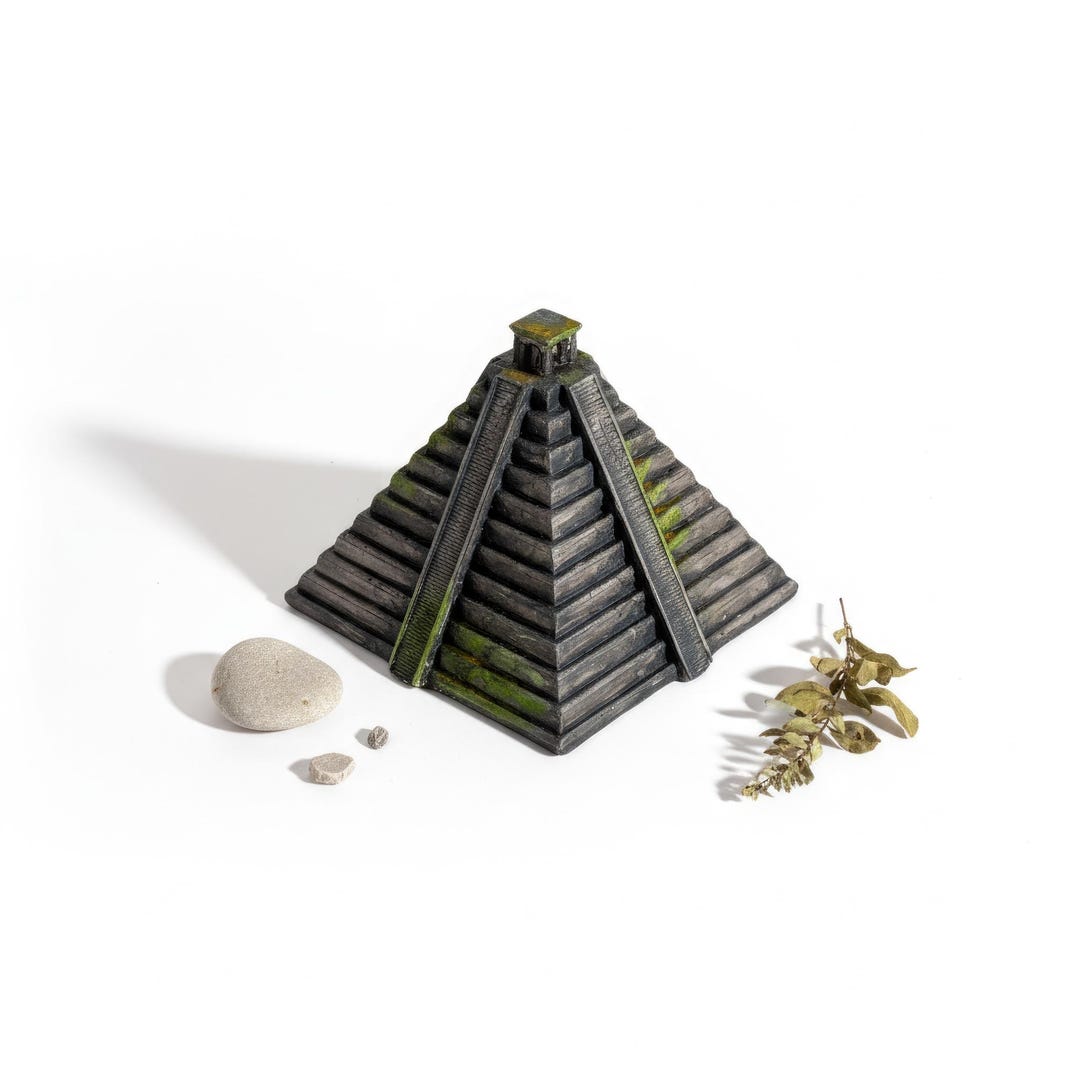 Chichen Itza Pyramid Sculpture – Hand-painted Mayan Temple Replica