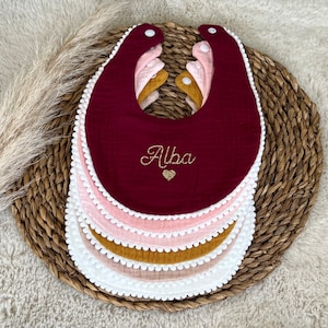 Customizable cotton gauze bib