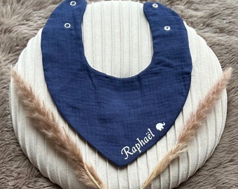 Customizable cotton gauze triangle bib