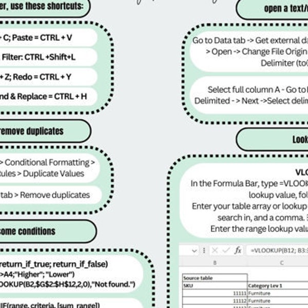 Excel - Excel formulas - Excel cheat sheet - Excel shortcuts - - Sales - Account Management - Excel training