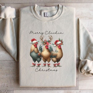 Christmas Chicken shirt, Funny Chicken shirt, Animal shirt, Funny Christmas Sweatshirt, Christmas Farm shirt, Farm lover gift, Chicken lover