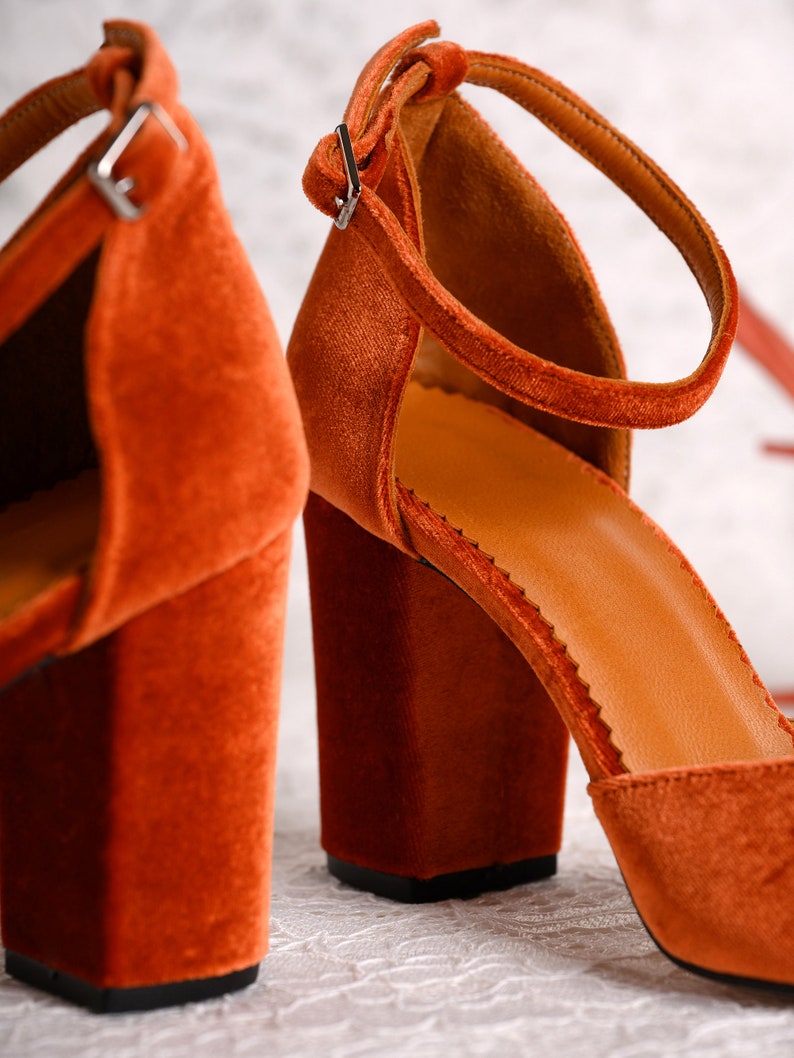 burnt orange pumps shoes