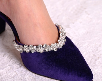 Velvet Shoes Purple Shoes For Bride Deep Purple Shoes For Wedding